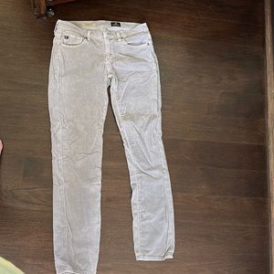 AG look brand new light gray corduroy